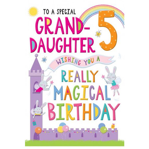 Granddaughter 5th Birthday Card 80571