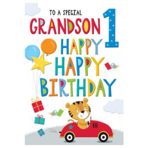Grandson 1st Birthday Card R573