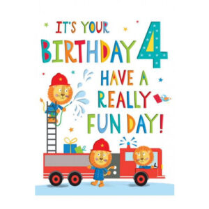 4th Birthday Card 80612