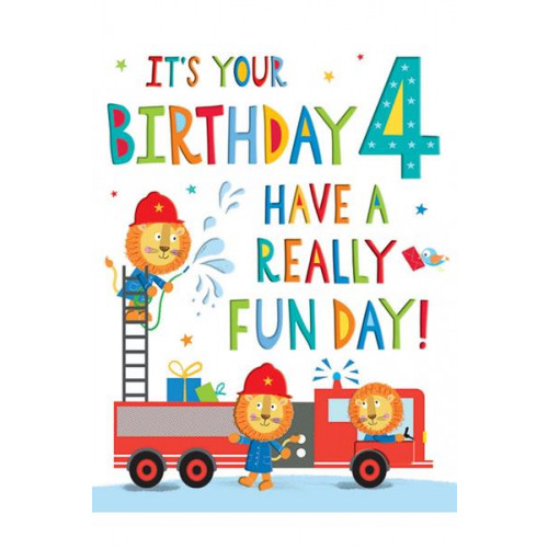 4th Birthday Card 80612
