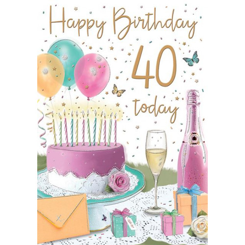 40th Birthday Card 80079