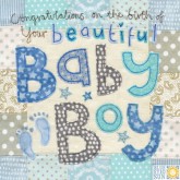 Blue Eyed Sun Baby Boy Card A01