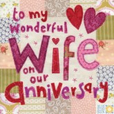 Blue Eyed Sun Wife Anniversary Card A25