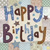 Blue Eyed Sun Happy Birthday Card A48