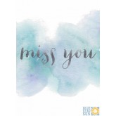 Blue Eyed Sun Miss You Card AA09