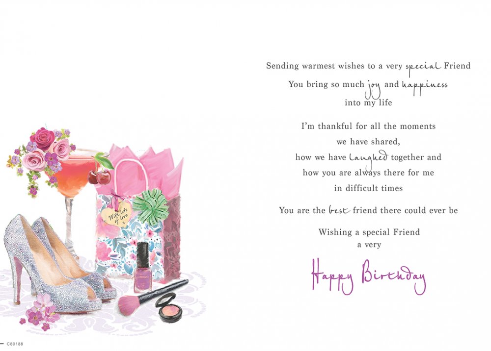 Lovely Friend Birthday Card 80188 - Image 2