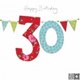 Blue Eyed Sun 30th Birthday Card SD32