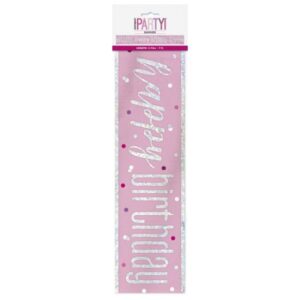 Happy Birthday & Age Banners - Pink