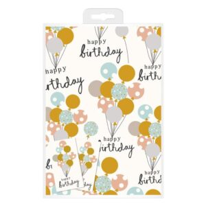Caroline Gardner Birthday Balloons Gift Wrap Pack WGW486