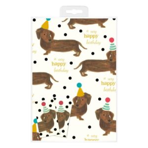 Caroline Gardner Sausage Dog Gift Wrap Pack WGW494
