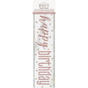 Happy Birthday & Age Banners - Rose Gold