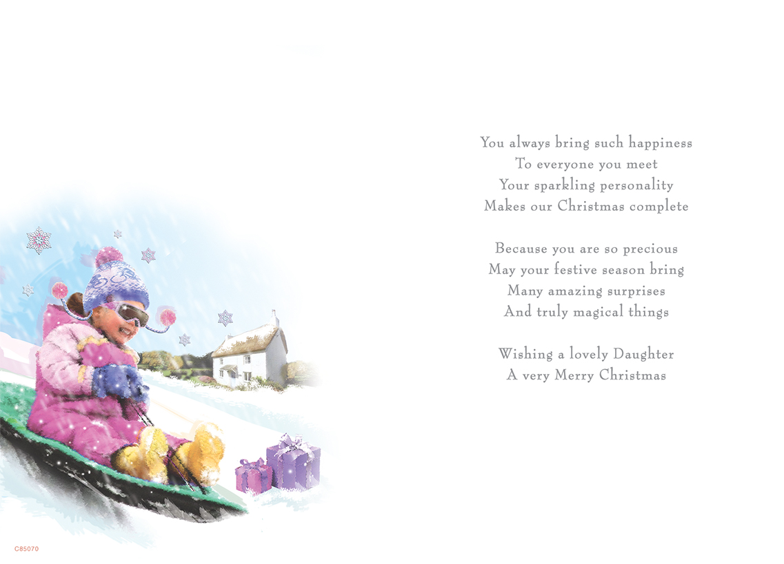 Daughter Christmas Card - 85070 - Image 2