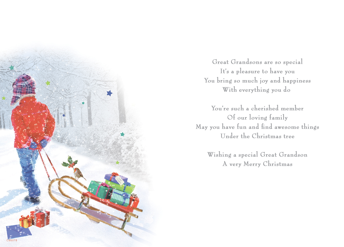 Great Grandson Christmas Card - 85078 - Image 2