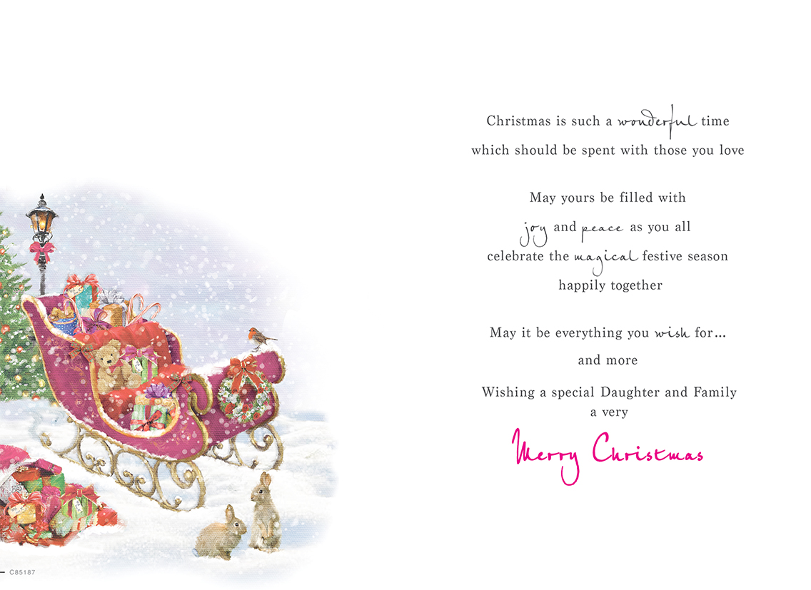 Daughter And Family Christmas Card - 85187 - Image 2