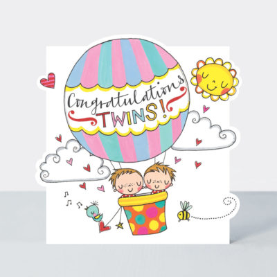 Rachel Ellen Designs Congratulations Twins Card CLOUD67