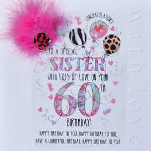 Wendy Jones-Blackett Sister 60th Birthday Card CN1661