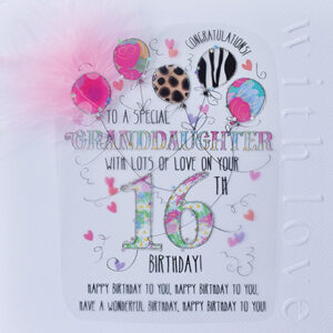 Wendy Jones-Blackett Granddaughter 16th Birthday Card CN1666
