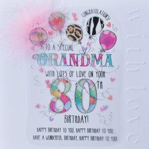 Wendy Jones-Blackett Grandma 80th Birthday Card CN1712