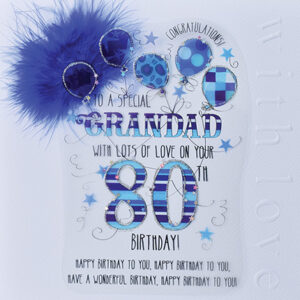 Wendy Jones-Blackett Grandad 80th Birthday Card CN1716