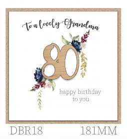 Tracey Russell Grandma 80th Birthday Card DBR18