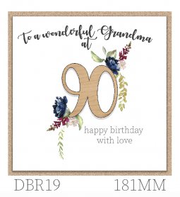 Tracey Russell Grandma 90th Birthday Card DBR19