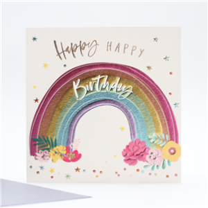 Belly Button Rainbow Birthday Card E217