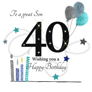 Rush Design Son 40th Birthday Card ESL28