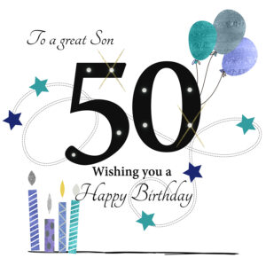 Rush Design Son 50th Birthday Card ESL89
