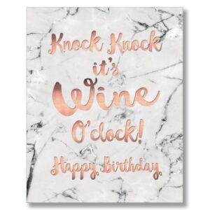 Bluebell 33 Wine O'clock Birthday Card GD074