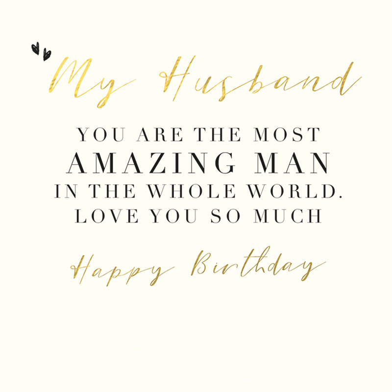 Hammond Gower Husband Birthday Card GEO214