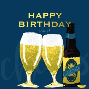 Hammond Gower Beer Bottle Birthday Card KNI005