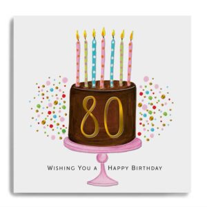 Janie Wilson 80th Birthday Card LA21