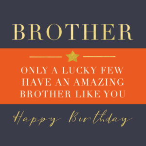 Hammond Gower Brother Birthday Card PNK066