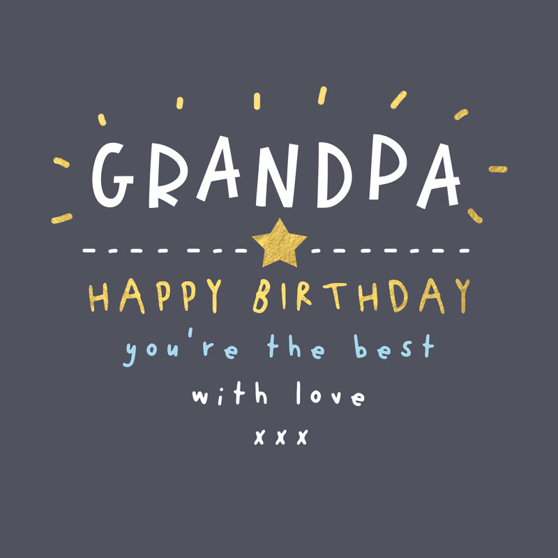 Hammond Gower Grandpa Birthday Card PNK077