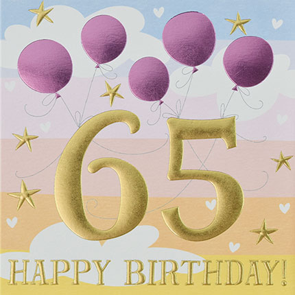 Wendy Jones-Blackett 65th Birthday Card Q1202