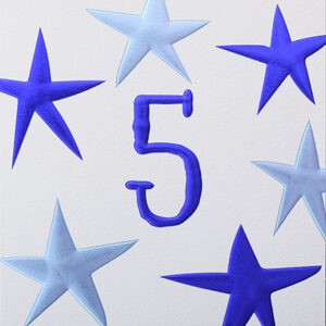 Wendy Jones-Blackett Boy’s 5th Birthday Card Q988