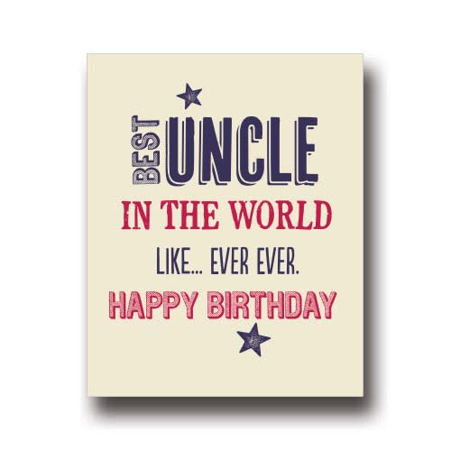Bluebell 33 Uncle Birthday Card QV35