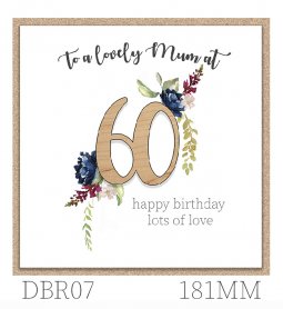 Tracey Russell Mum 60th Birthday Card DBR07