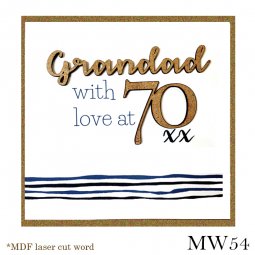 Tracey Russell Grandad 70th Birthday Card MW54