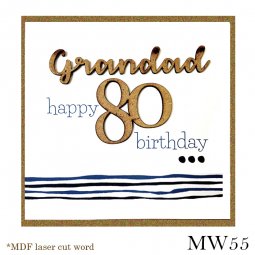 Tracey Russell Grandad 80th Birthday Card MW55