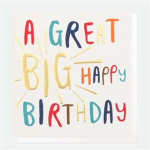 Caroline Gardner Great Big Happy Birthday Card WRD003
