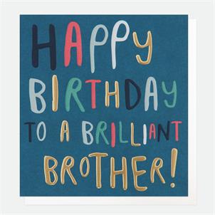 Caroline Gardner Brother Birthday Card WRD007