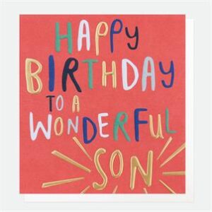 Caroline Gardner Son Birthday Card WRD009