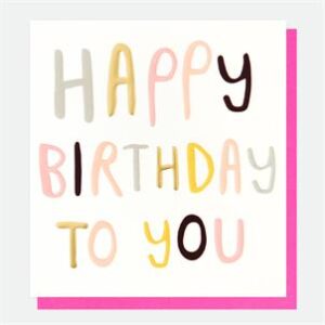 Caroline Gardner Happy Birthday Card WRD020