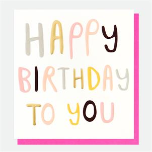 Caroline Gardner Happy Birthday Card WRD020