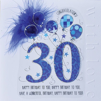Wendy Jones-Blackett 30th Birthday Card CN1627