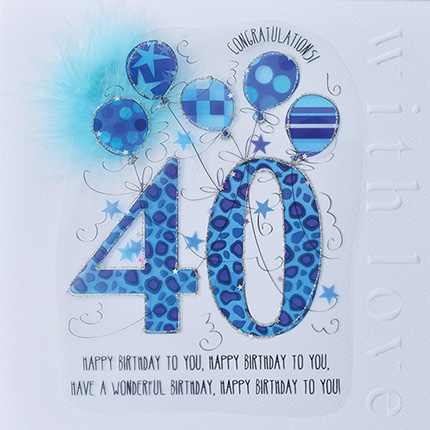 Wendy Jones-Blackett 40th Birthday Card CN1629