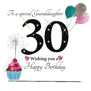 Rush Design Granddaughter 30th Birthday Card ESL08
