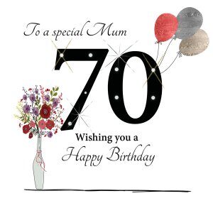 Rush Design Mum 70th Birthday Card ESL14