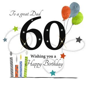 Rush Design Dad 60th Birthday Card ESL24
